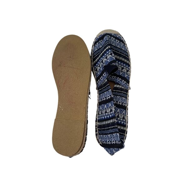 MINNETONKA Blue Patterned Espadrille Flats Size 9 - Picture 5 of 5